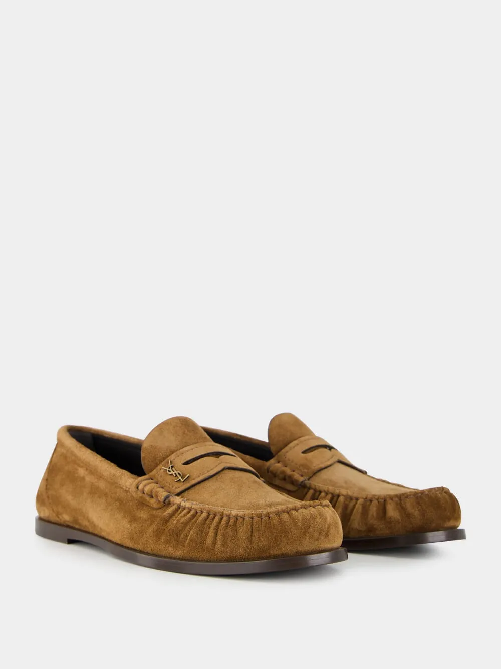 Snuff Brown Loafers in Suede