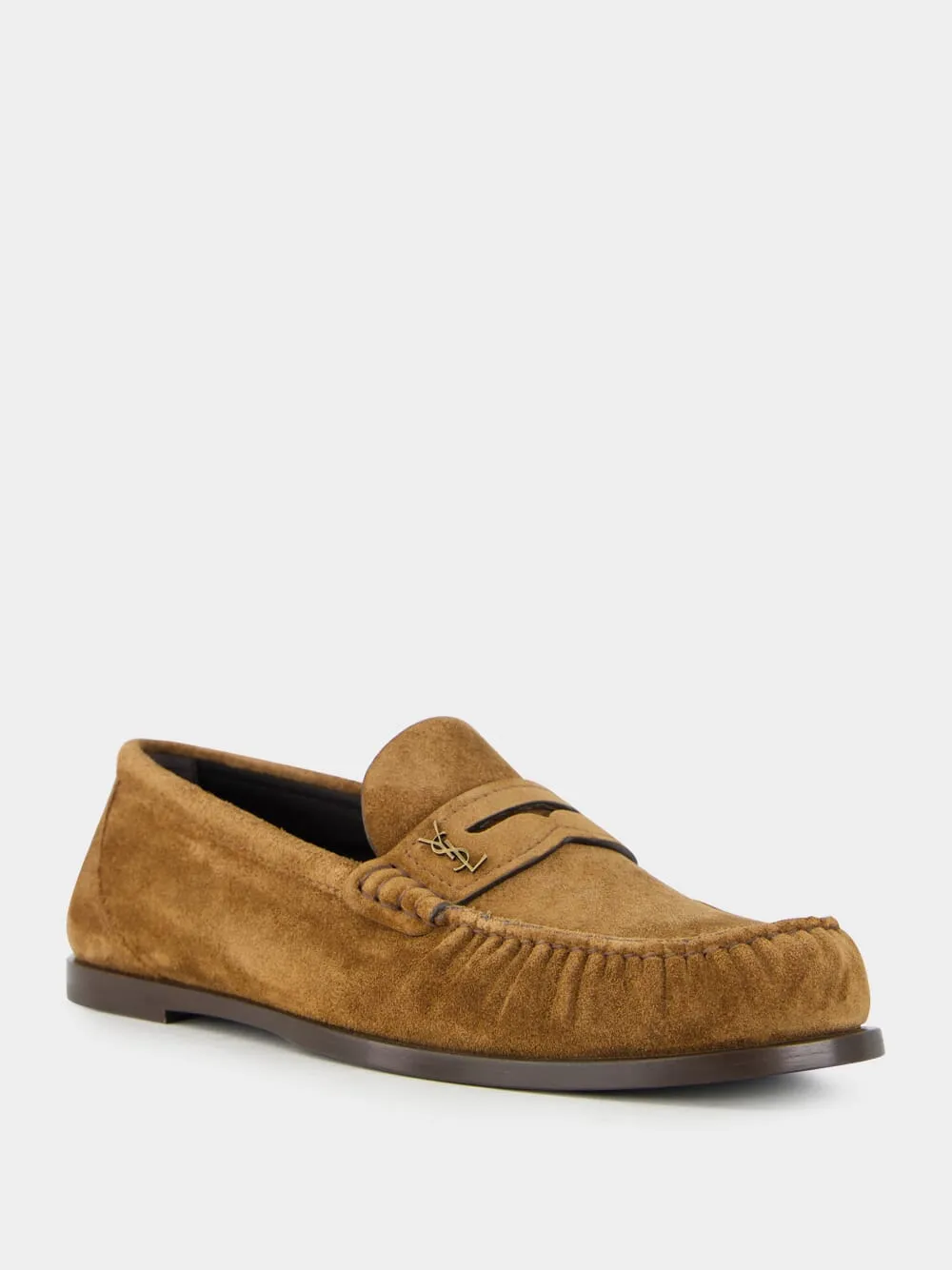 Snuff Brown Loafers in Suede
