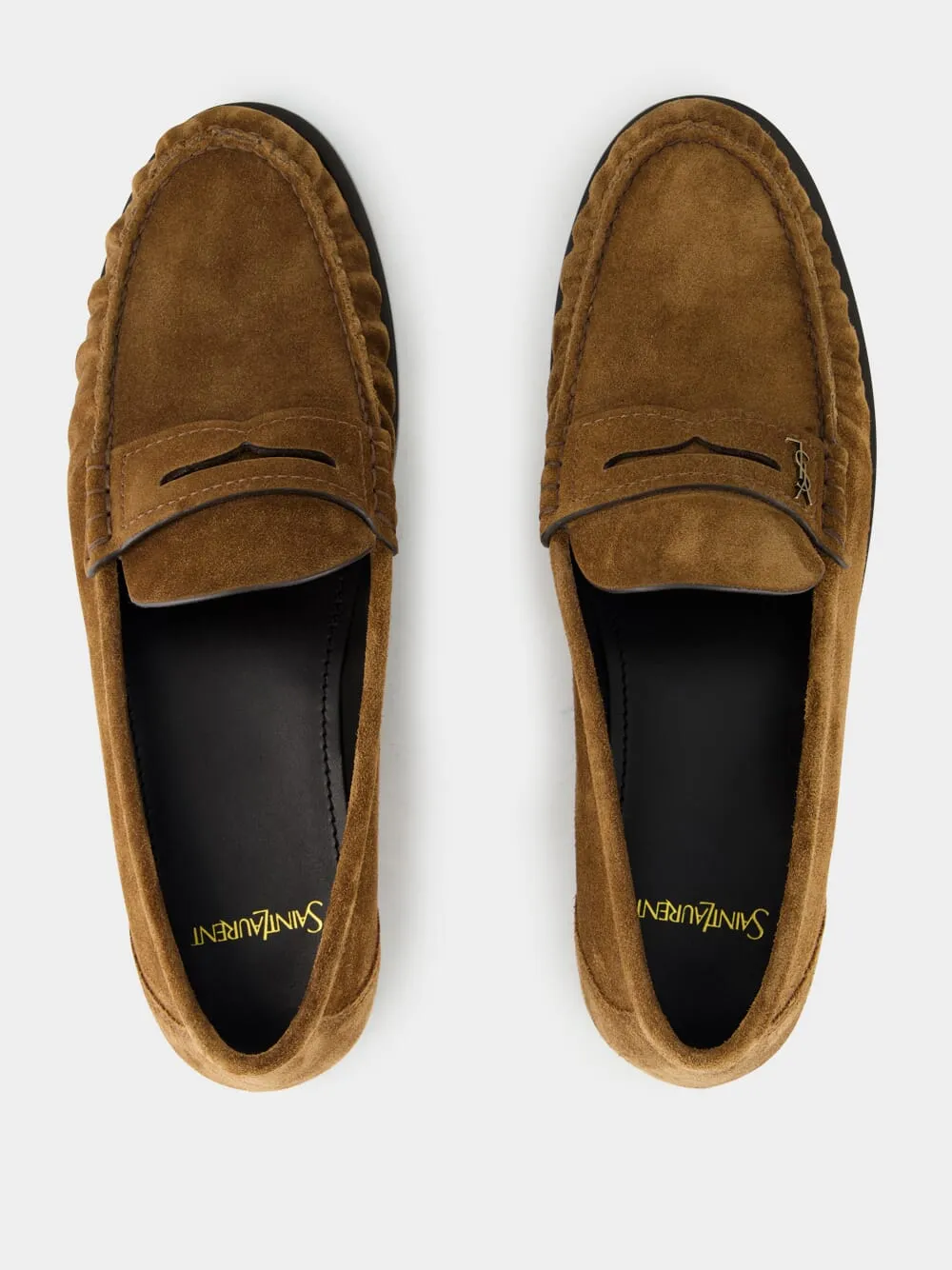 Snuff Brown Loafers in Suede