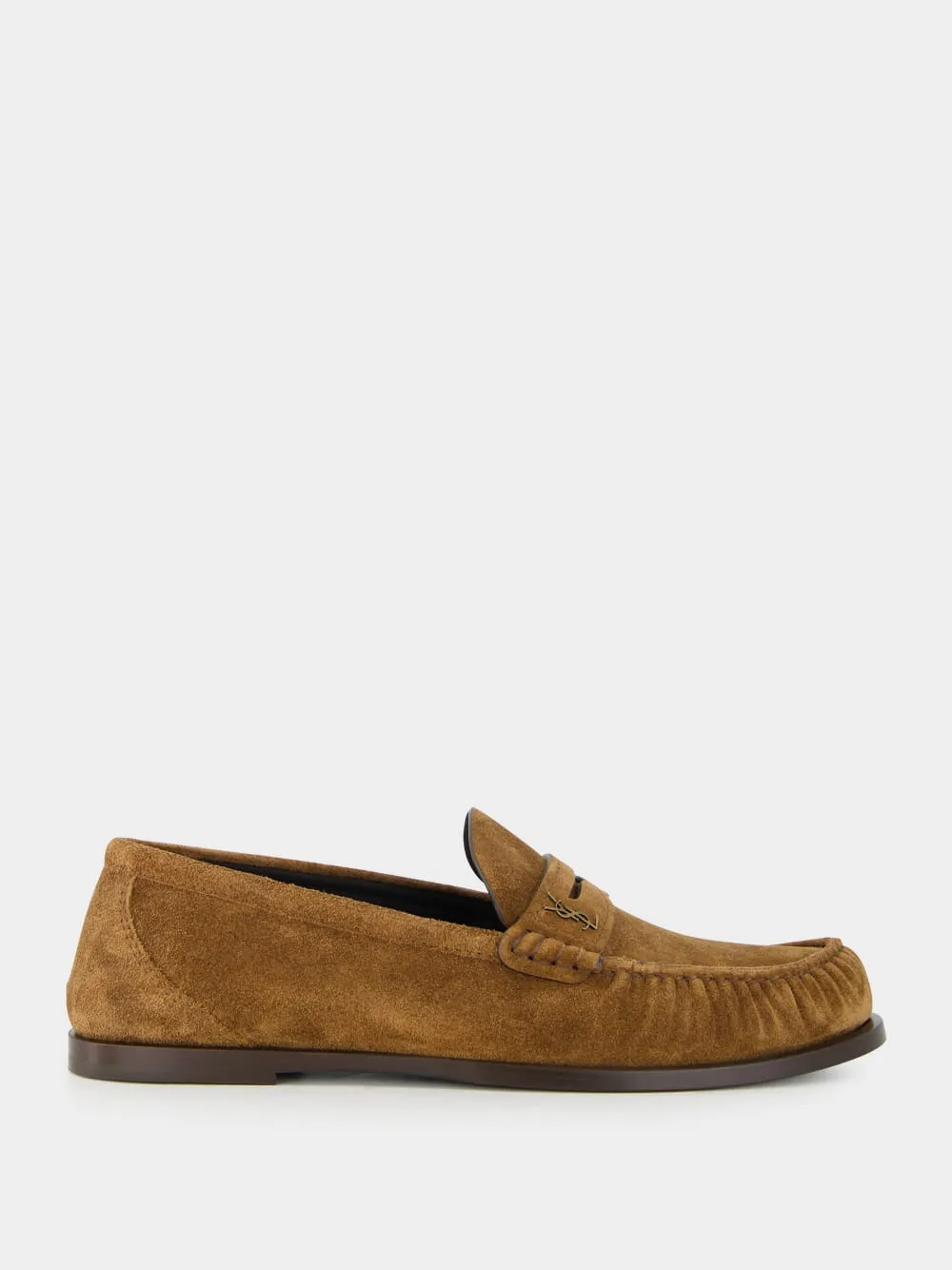 Snuff Brown Loafers in Suede