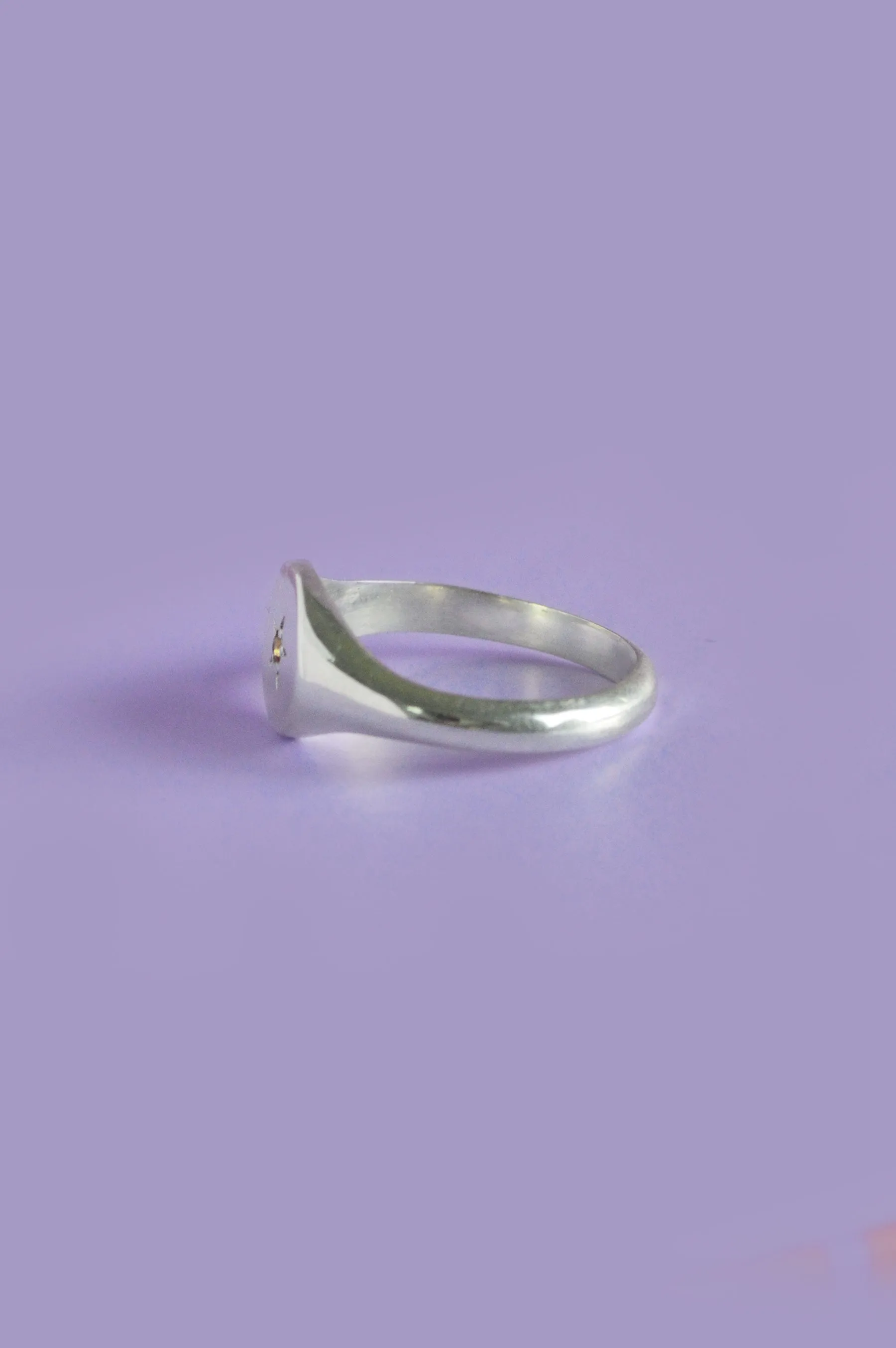 Sol Orange Sapphire Signet
