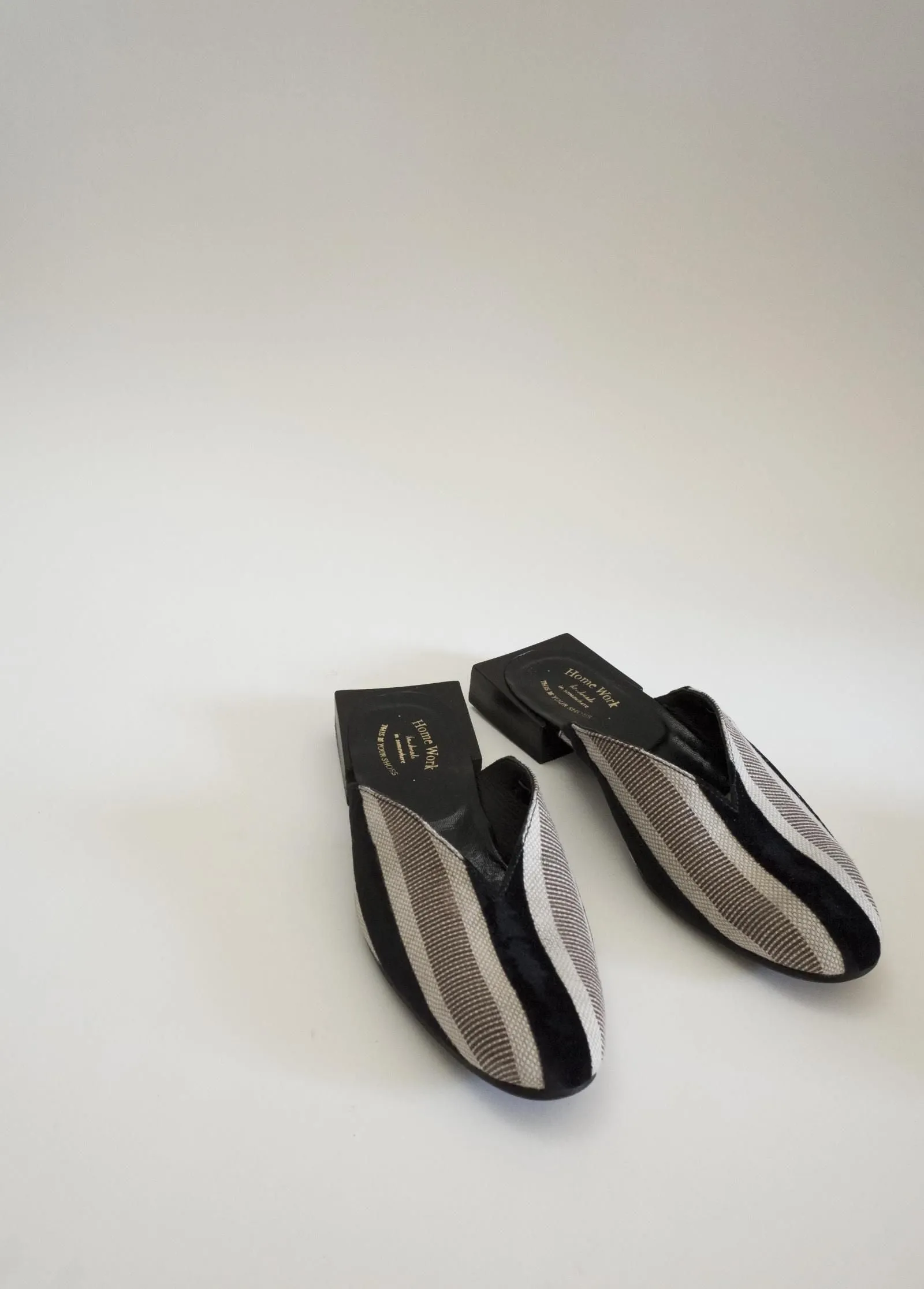 Striped Slip-On Mules