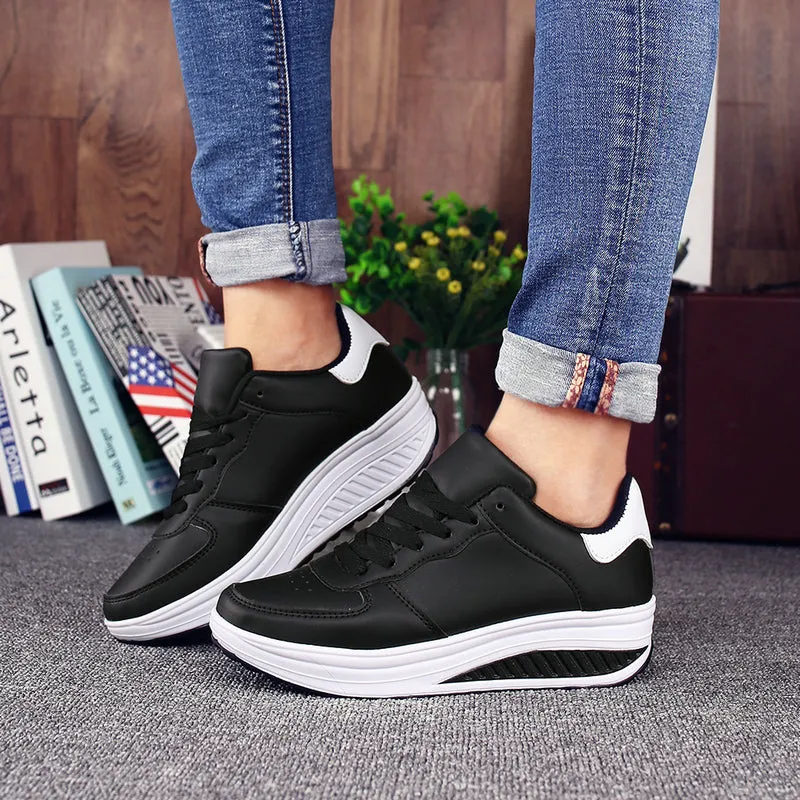 Swinging platform trainers for women