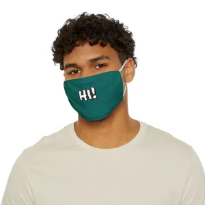 Teal Hi! Snug-Fit Fabric Face Mask