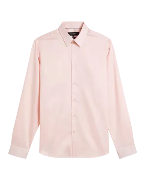 Ted Baker Maelor Core Long Sleeve Slim Fit Shirt Pale Pink UK 17.5" Neck
