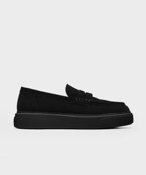 The Loafer All Black Suede