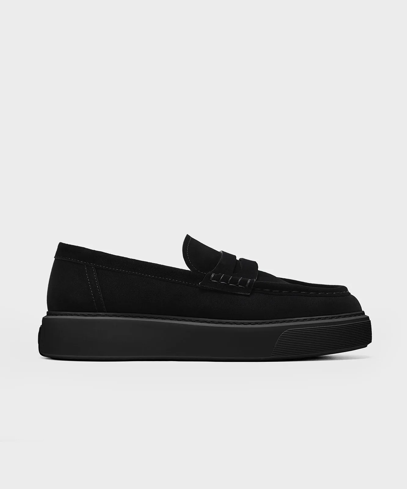 The Loafer All Black Suede