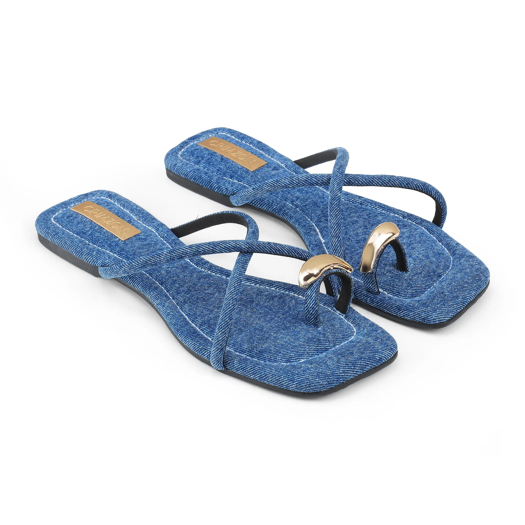 THEA- DENIM FLATS