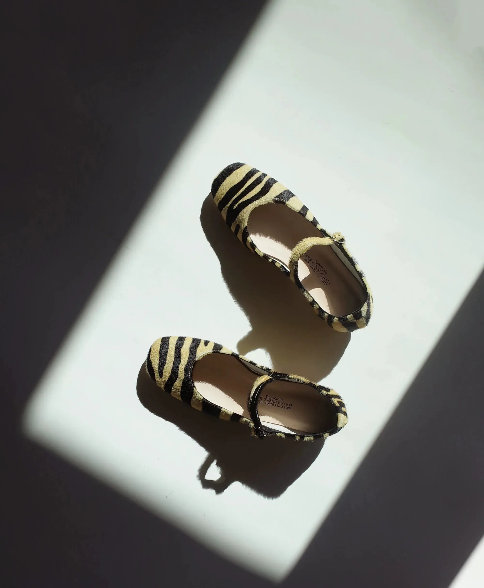 Tiger Striped Mary Jane Flats
