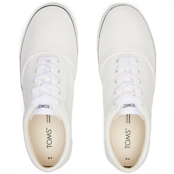 TOMS ALPARGATA FENIX Mens Textile Low Top Trainers White