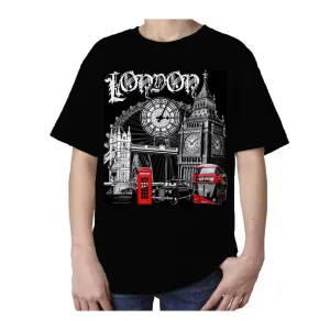 UA London Calling Technicolour Kids T-shirt (Black)