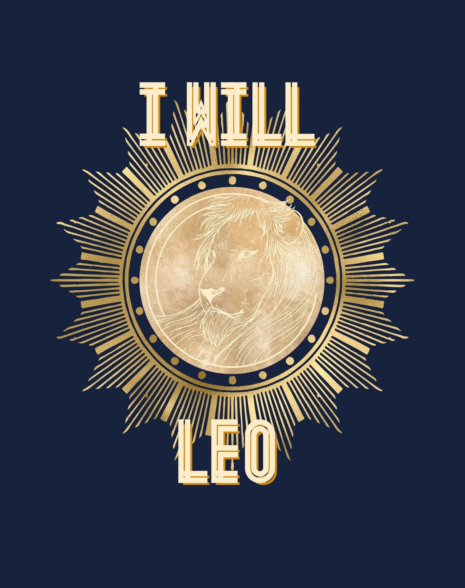 UA Supreme Star Sign Leo Lion Women's T-shirt (Navy)