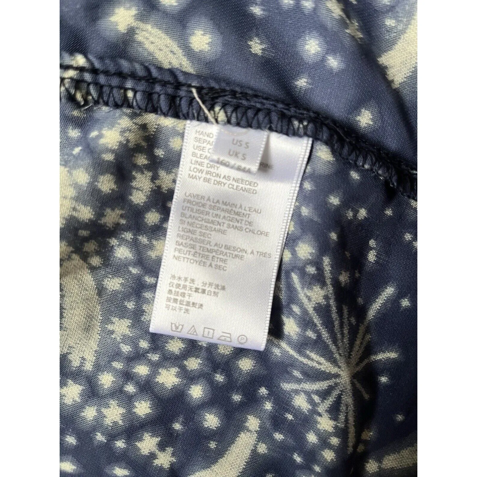 Urban Outfitters Women's Velvet Midi Dress – Navy, Celestial Horoscope, Size Small