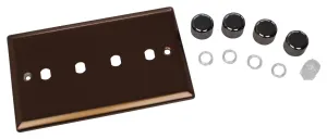 Varilight WYD4.BZ Urban Brushed Bronze 4 Gang Dimmer Plate Only   Dimmer Knobs