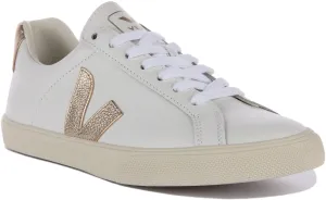 Veja Esplar Logo In White Bronze For Men
