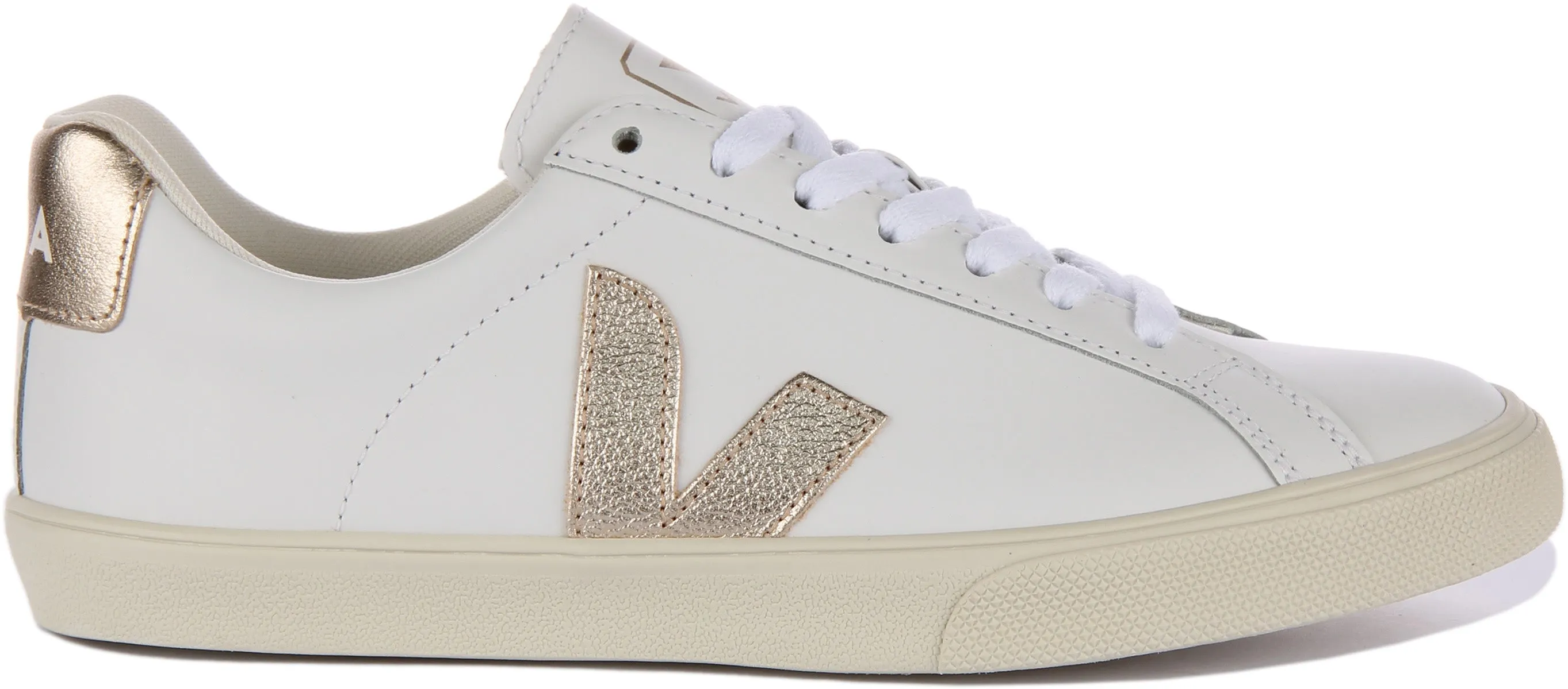 Veja Esplar Logo In White Bronze For Men