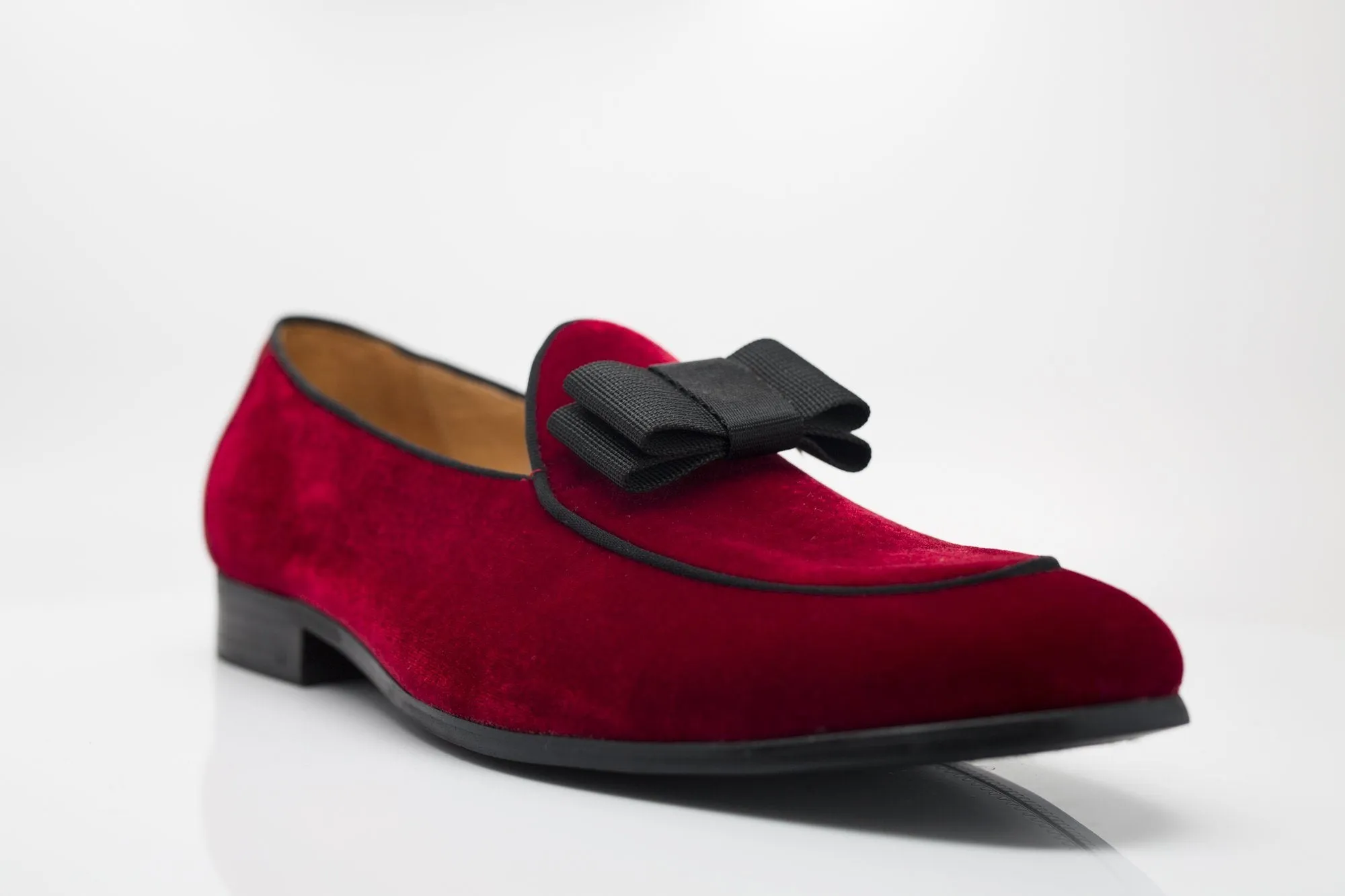 Velvet Formal Loafer Red