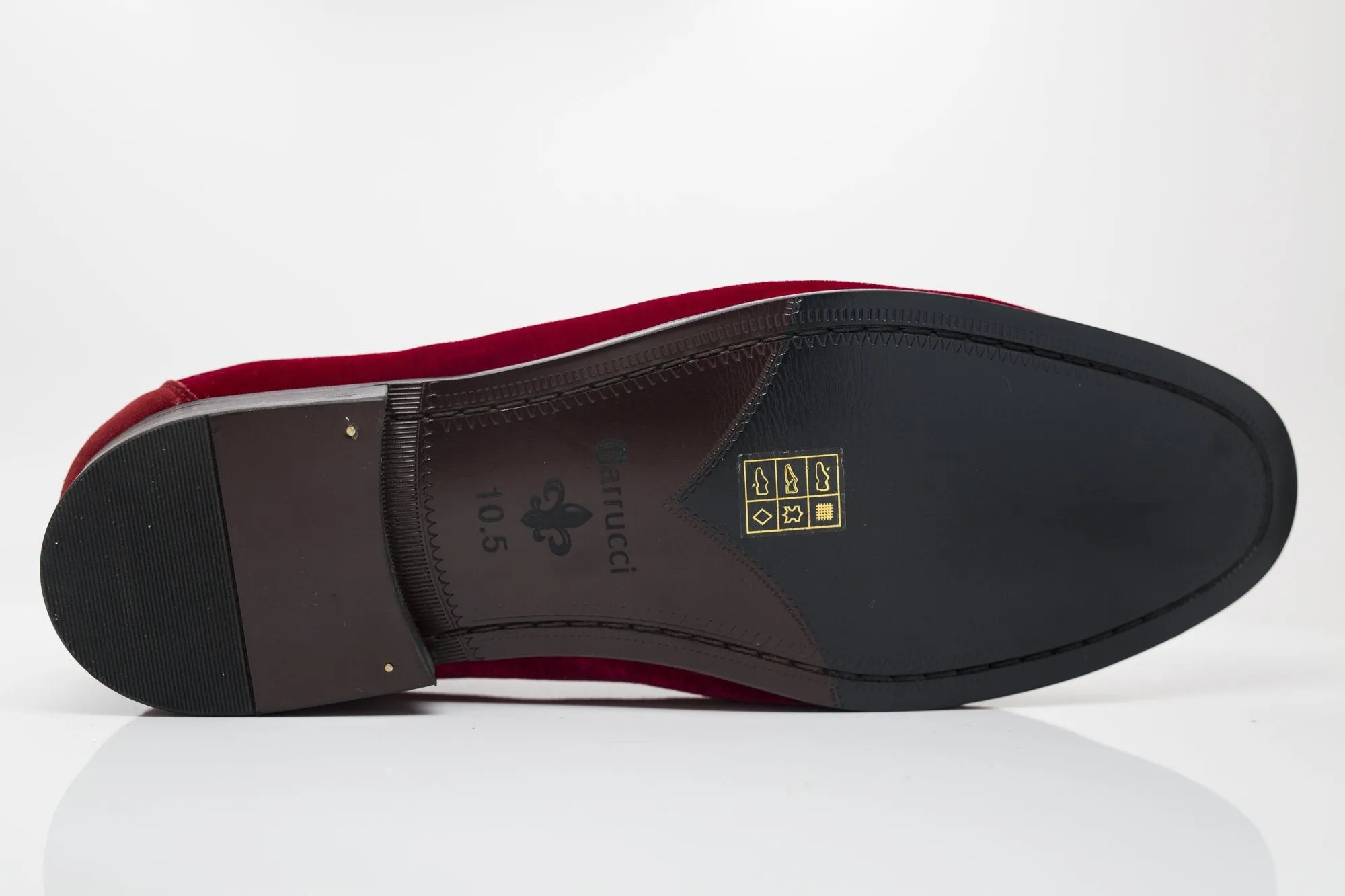 Velvet Formal Loafer Red
