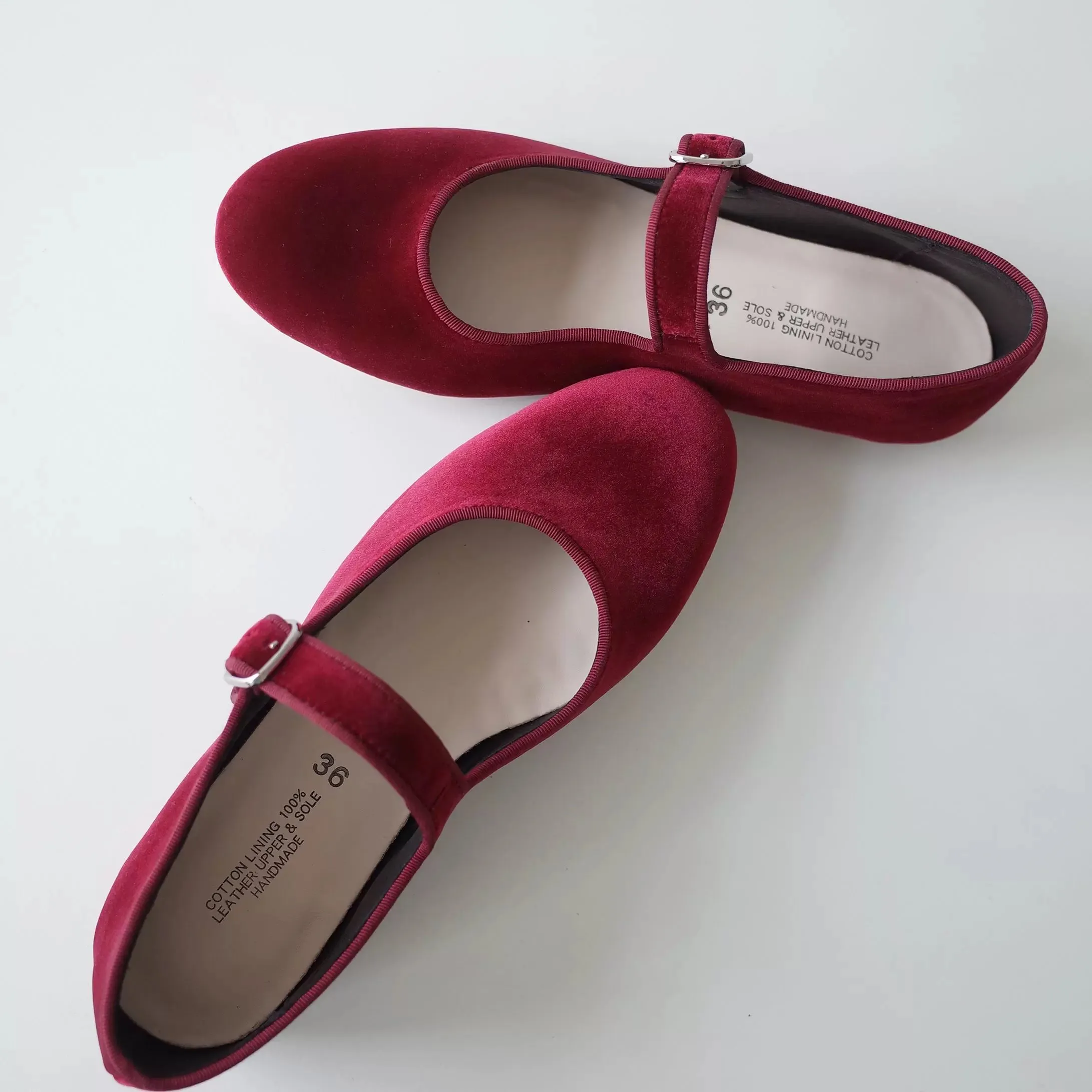 Velvet Mary Jane Shoes