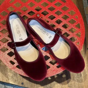 Velvet Mary Jane Shoes