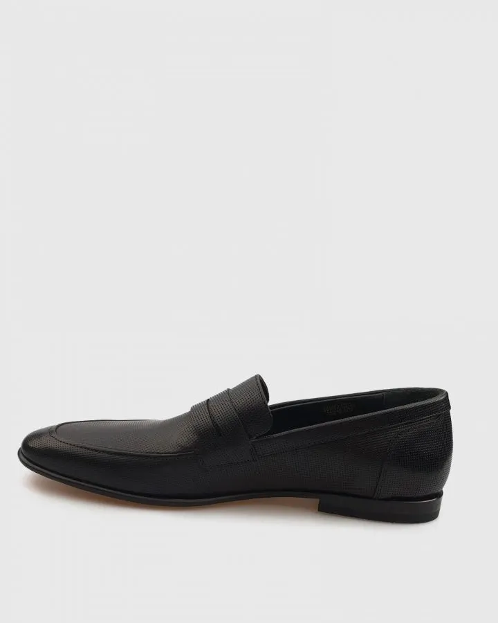 VINCENT & FRANKS VFSS19BEL PERFORATED BLACK LOAFER