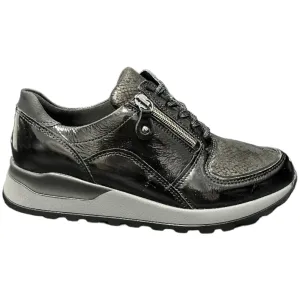 Waldlaufer Hiroko-Soft (Waltz) Black Patent Trainers