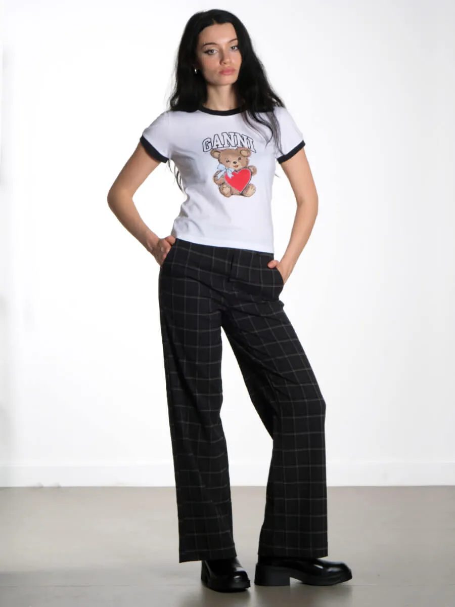 White Basic Jersey Bear T-Shirt
