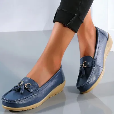 Women Flats Ballet Leather Breathable Casual Shoes