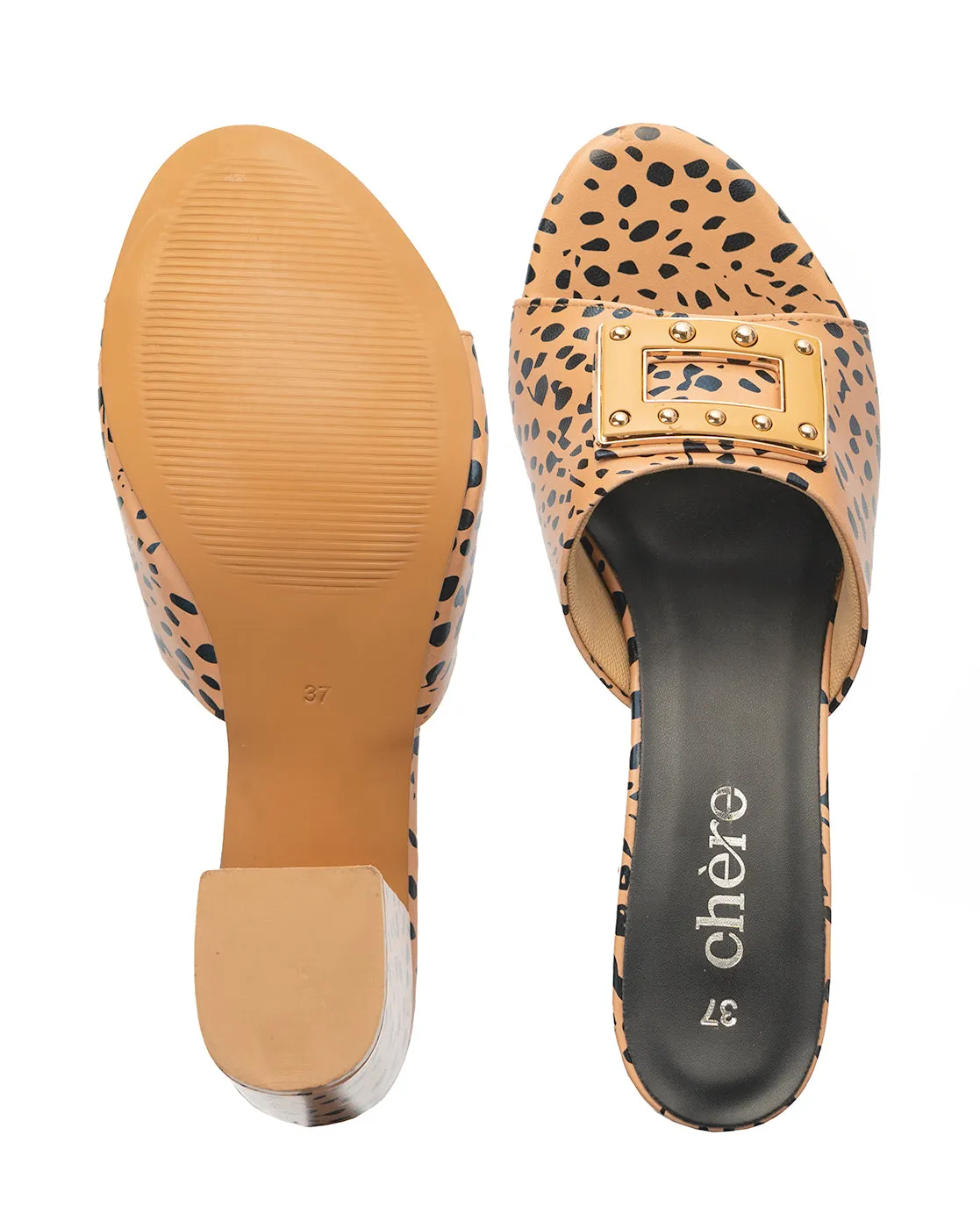 Women's Cheetah Print Block Heels