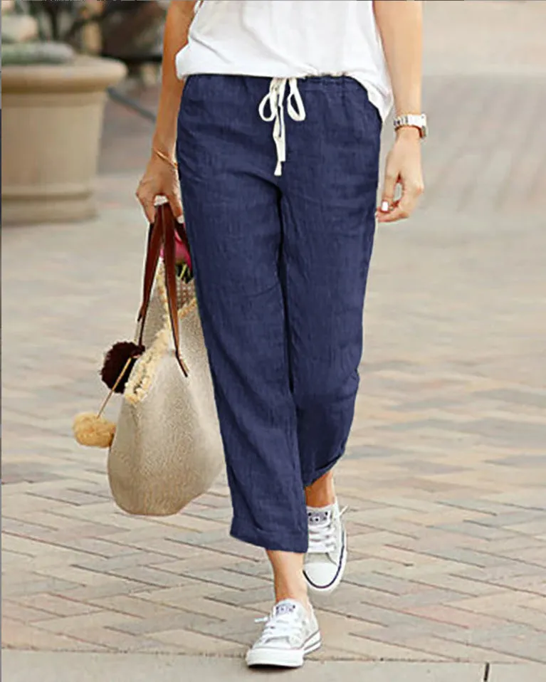 Women's Linen Trousers | Relaxed Fit