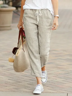 Women's Linen Trousers | Relaxed Fit