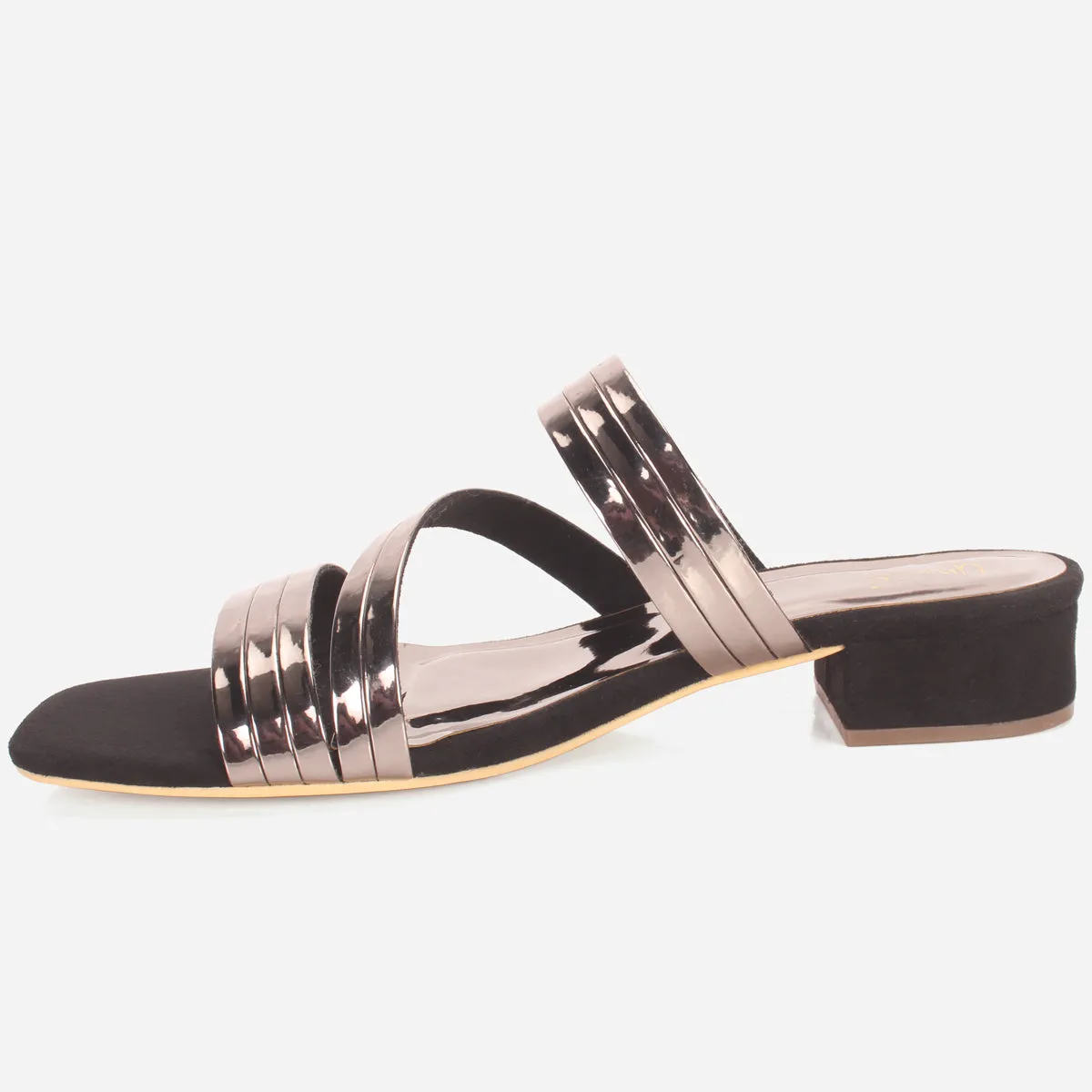 Womens "GIANA" Shimmery Summer Flat Slippers