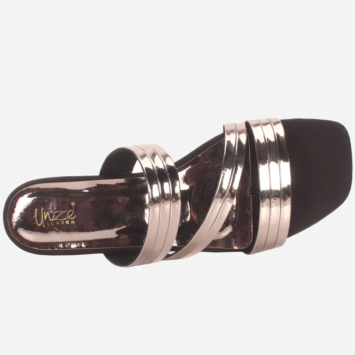 Womens "GIANA" Shimmery Summer Flat Slippers