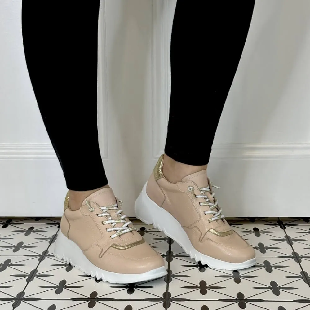 Wonders Adore Wedge Trainer E-6761 Palo Nude