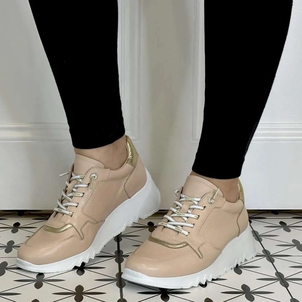 Wonders Adore Wedge Trainer E-6761 Palo Nude