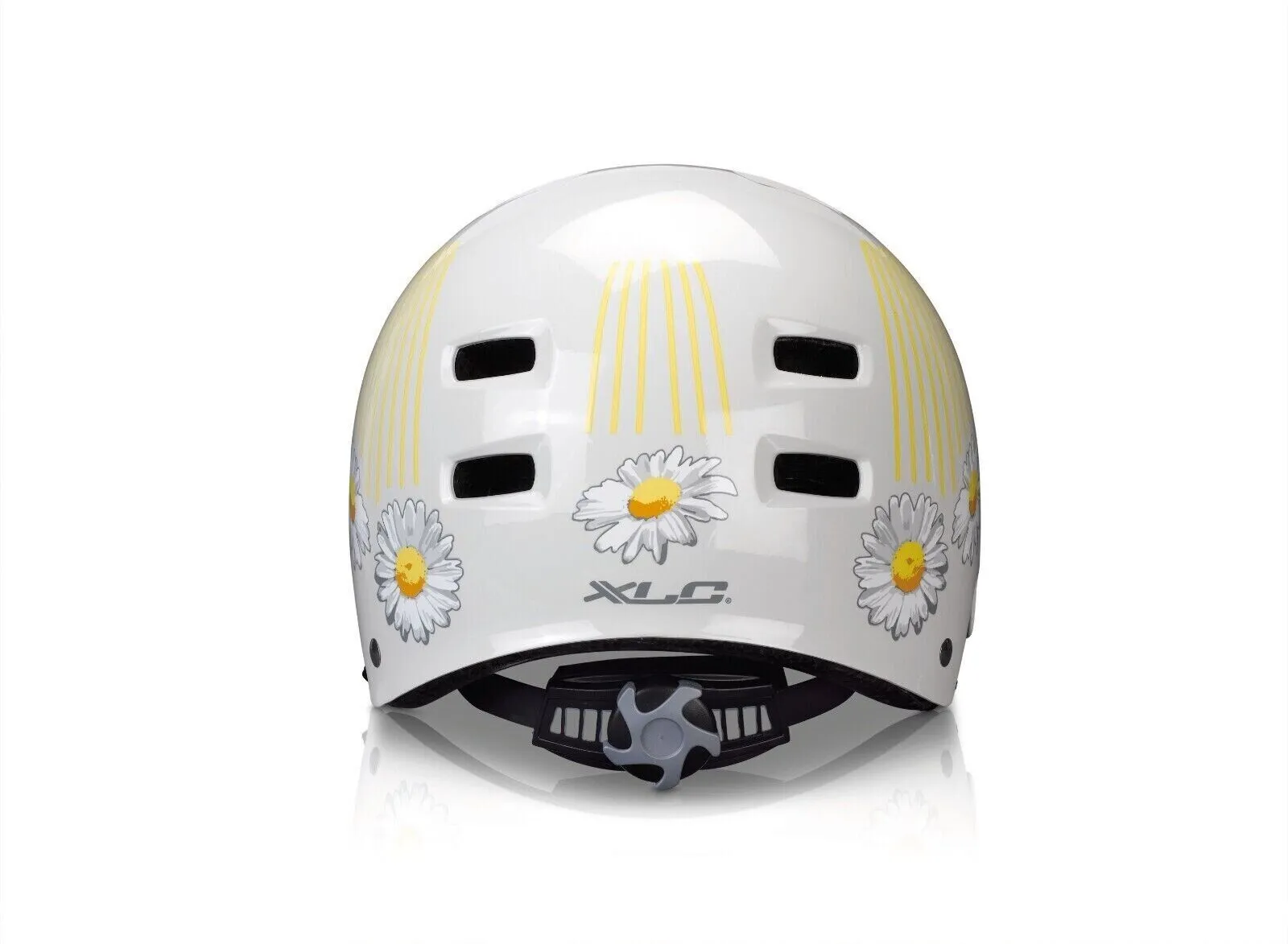 XLC BH-C22 Creme Flower Hard Shell BMX / Bike Helmet - 53-59cm - Cream