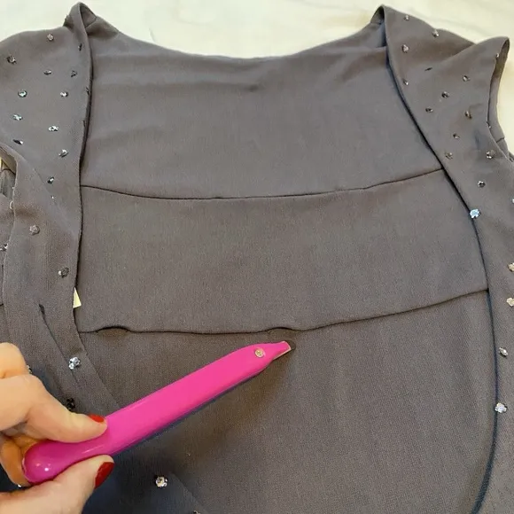 X:S Clothing Women Size M Sparkly Gray Long Formal Dress Open Back NWT $168