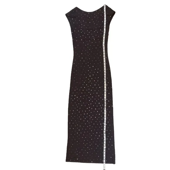 X:S Clothing Women Size M Sparkly Gray Long Formal Dress Open Back NWT $168