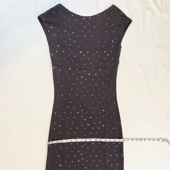 X:S Clothing Women Size M Sparkly Gray Long Formal Dress Open Back NWT $168