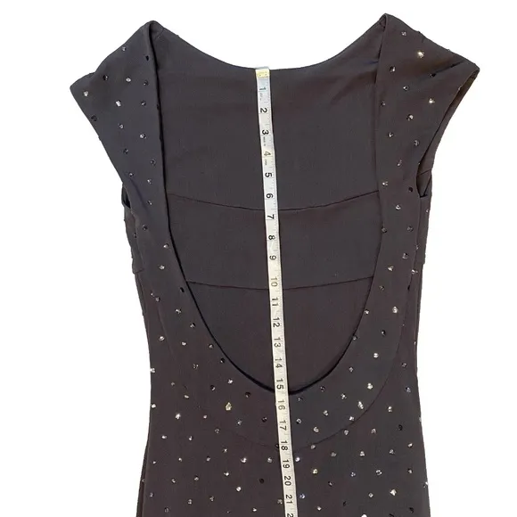 X:S Clothing Women Size M Sparkly Gray Long Formal Dress Open Back NWT $168