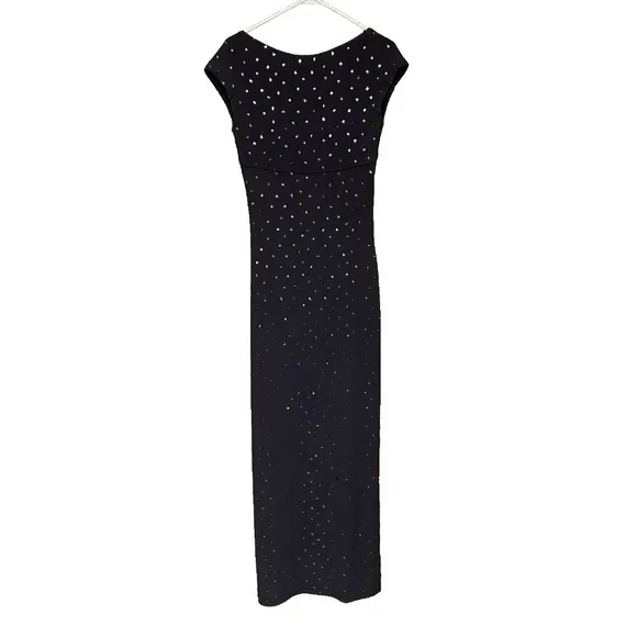 X:S Clothing Women Size M Sparkly Gray Long Formal Dress Open Back NWT $168