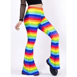 Y2K High Waisted Flare Bottoms Leggings in Stretchy Fabric
