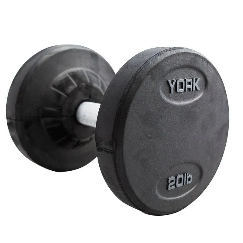 York Barbell | Dumbbells - Medial Grip Rubber Coated Pro Style