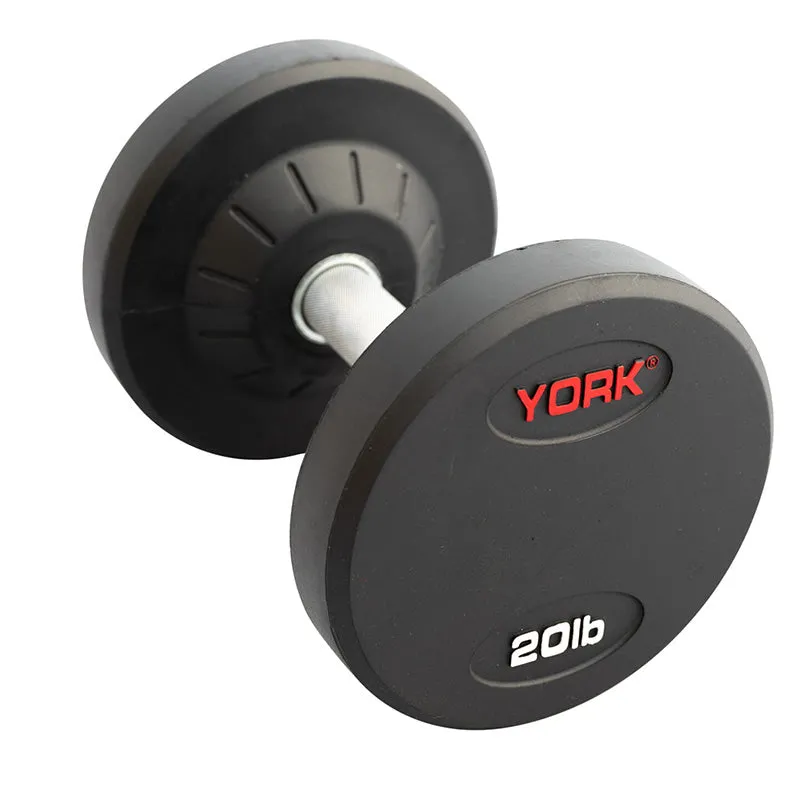 York Barbell | Dumbbells - Medial Grip Rubber Coated Pro Style