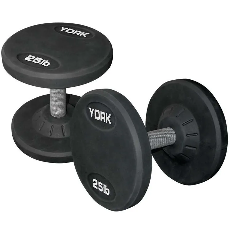 York Barbell | Dumbbells - Medial Grip Rubber Coated Pro Style